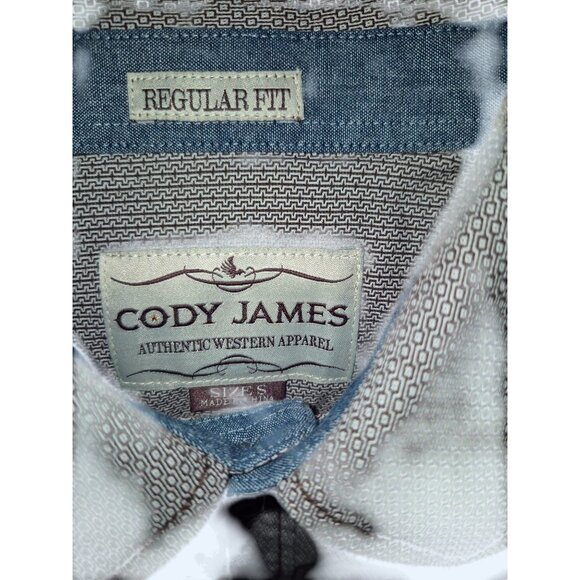 Cody James Regular Fit Long Sleeve Western Shirt Small - Picture 5 of 10